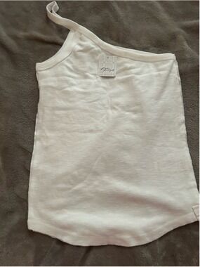 Women's Free People White One Shoulder Tank Top M